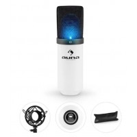 Конденсаторний мікрофон Auna MIC-900WH-LED, USB (10030364)