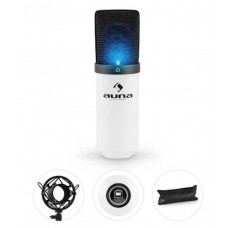 Конденсаторний мікрофон Auna MIC-900WH-LED, USB (10030364)
