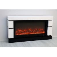 Камін електричний Logos Long 158 1500Вт Bluetooth White with black (10080144)