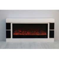 Камін електричний Logos Long 158 1500Вт Bluetooth White with black (10080146)